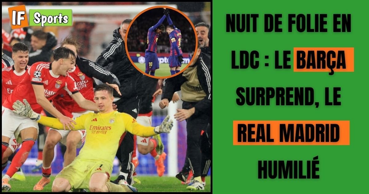 Nuit de folie en LDC : le Barça surprend, le Real Madrid humilié et envoyé aux barrages